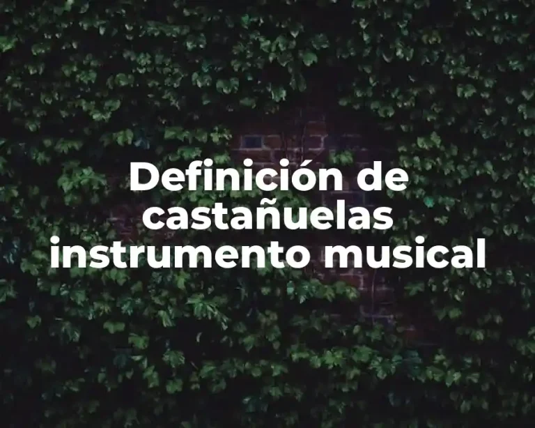 Definición de castañuelas instrumento musical