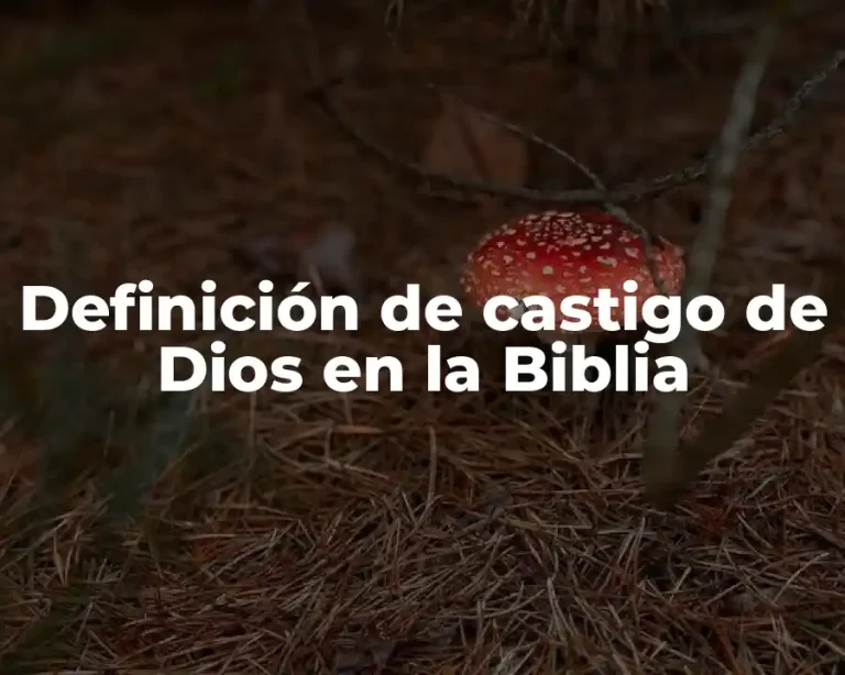 Definición de castigo de Dios en la Biblia