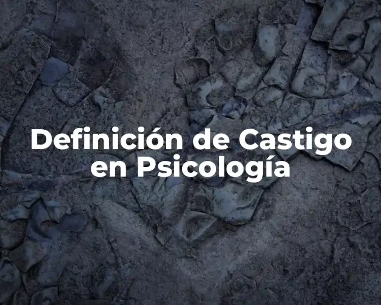 Definición de Castigo en Psicología