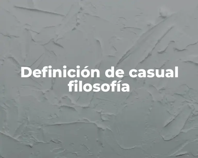 Definición de casual filosofía