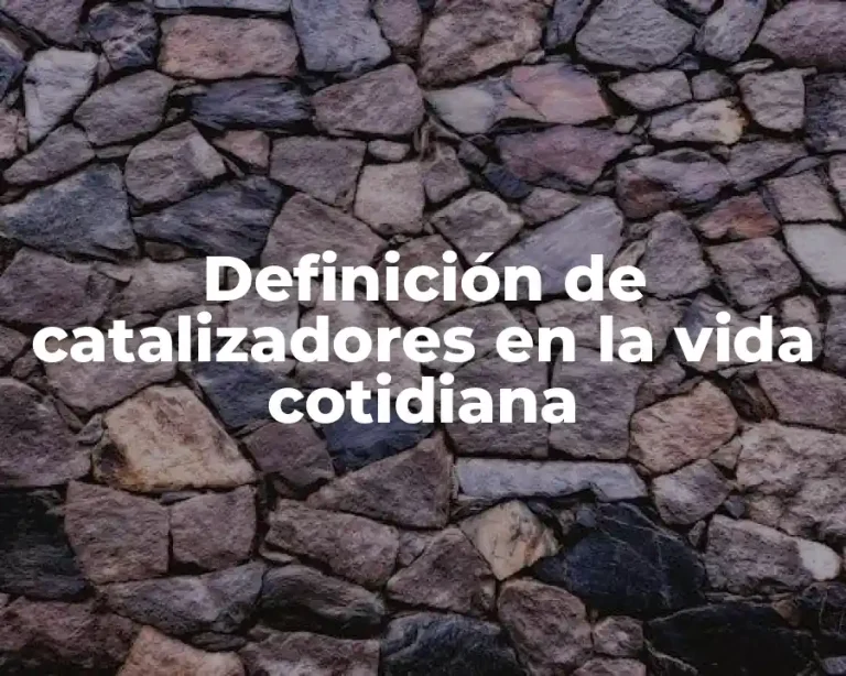 Definición de catalizadores en la vida cotidiana