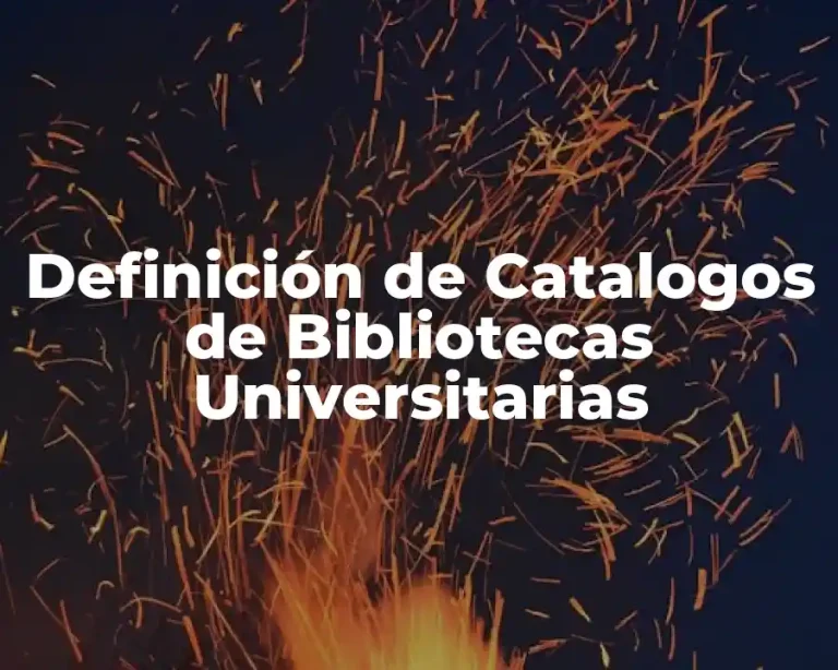 Definición de Catalogos de Bibliotecas Universitarias