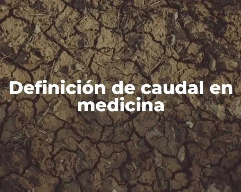 Definición de caudal en medicina
