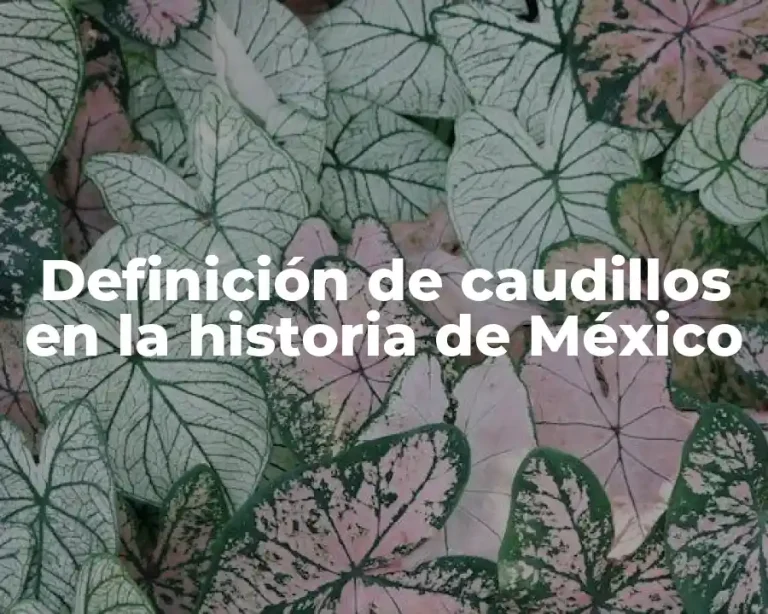 Definición de caudillos en la historia de México
