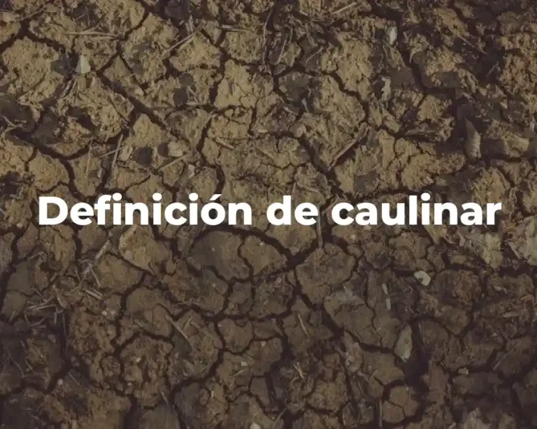 Definición de caulinar