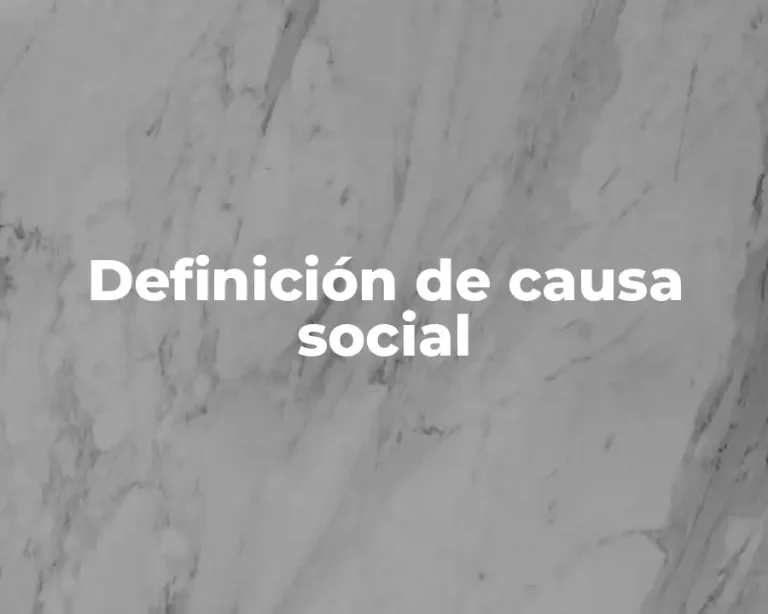 Definición de causa social