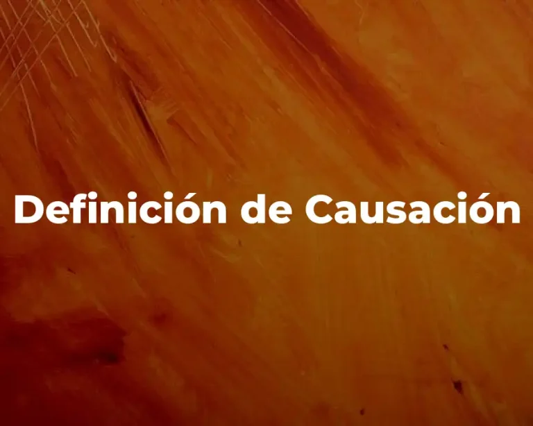 Definición de Causación