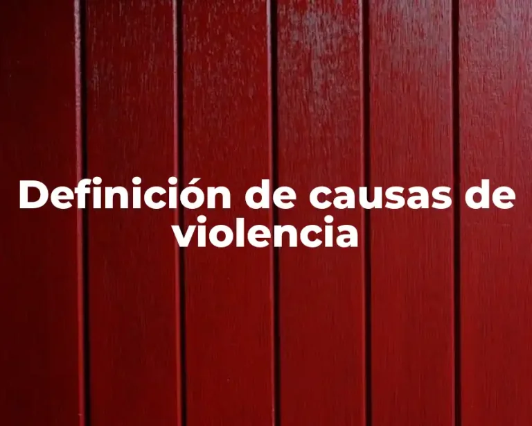 Definición de causas de violencia