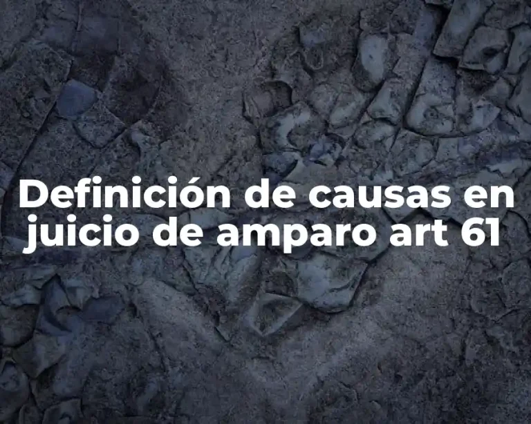 Definición de causas en juicio de amparo art 61