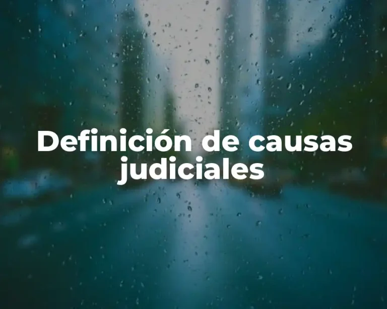 Definición de causas judiciales