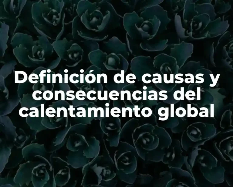 Definición de causas y consecuencias del calentamiento global
