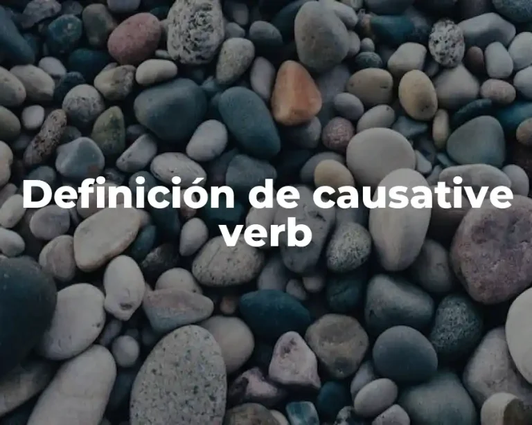 Definición de causative verb