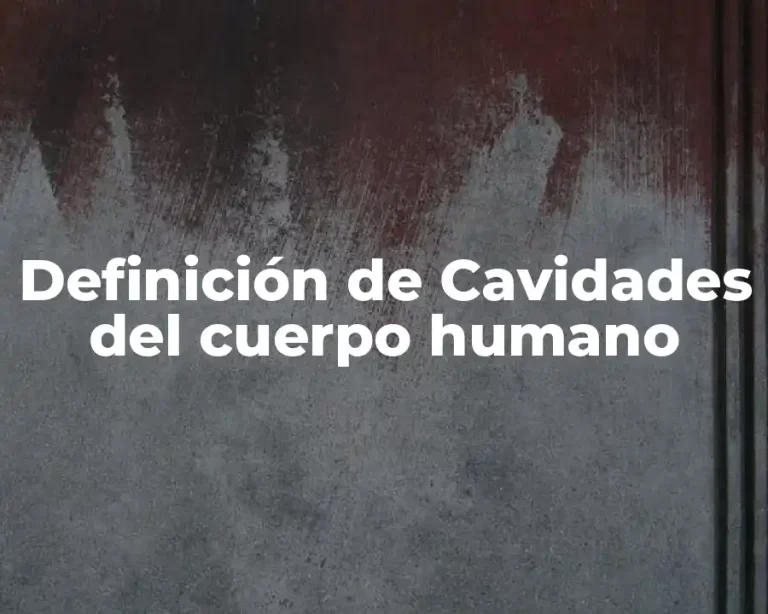 Definición de Cavidades del cuerpo humano