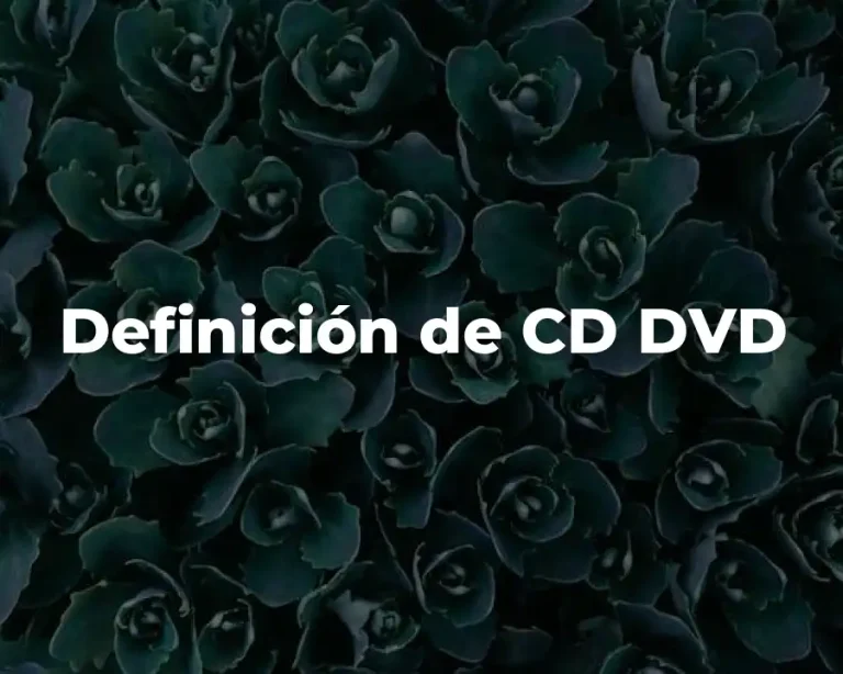 Definición de CD DVD