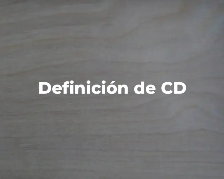 Definición de CD