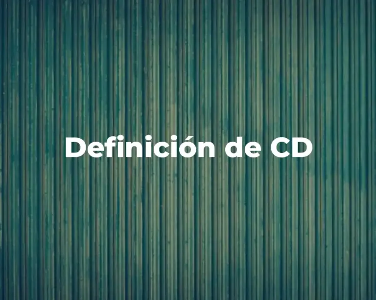 Definición de CD