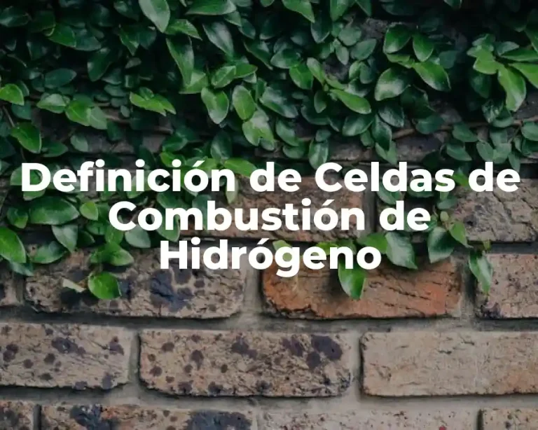 Definición de Celdas de Combustión de Hidrógeno
