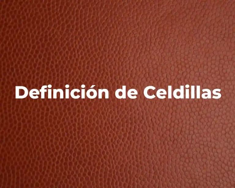 Definición de Celdillas