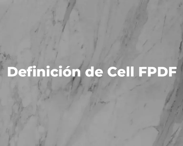 Definición de Cell FPDF