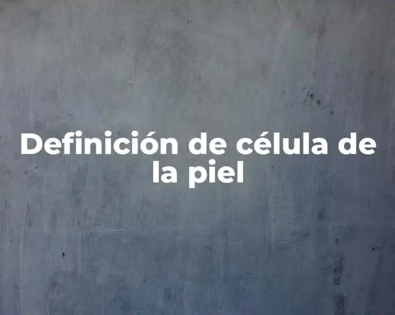 Definición de célula de la piel