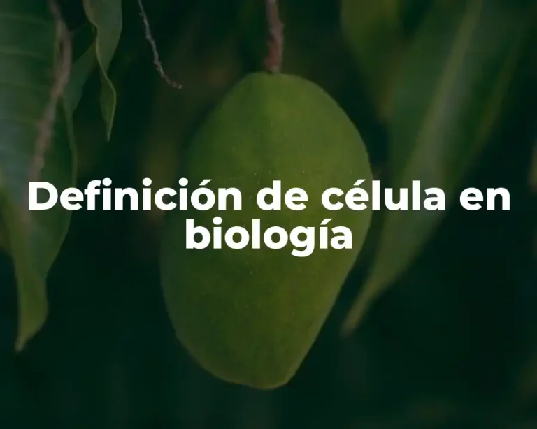 Definición de célula en biología