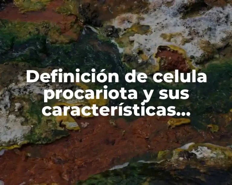 Definición de celula procariota y sus características fundamentales