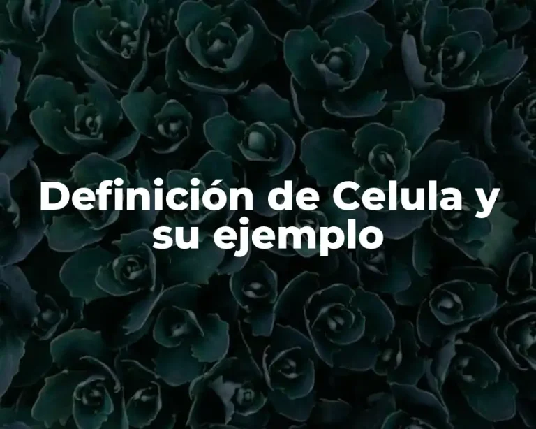 Definición de Celula y su ejemplo