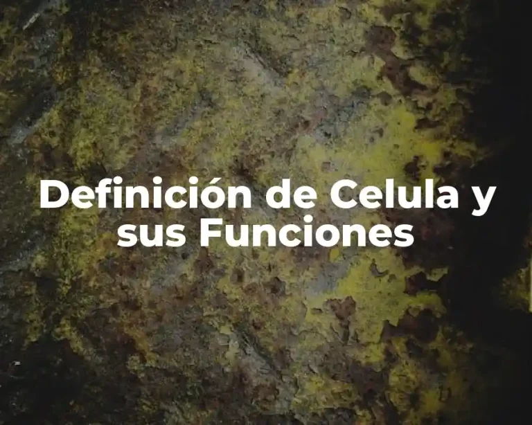 Definición de Celula y sus Funciones
