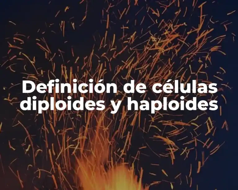 Definición de células diploides y haploides