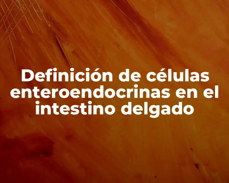 Definición de células enteroendocrinas en el intestino delgado