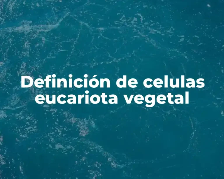 Definición de celulas eucariota vegetal
