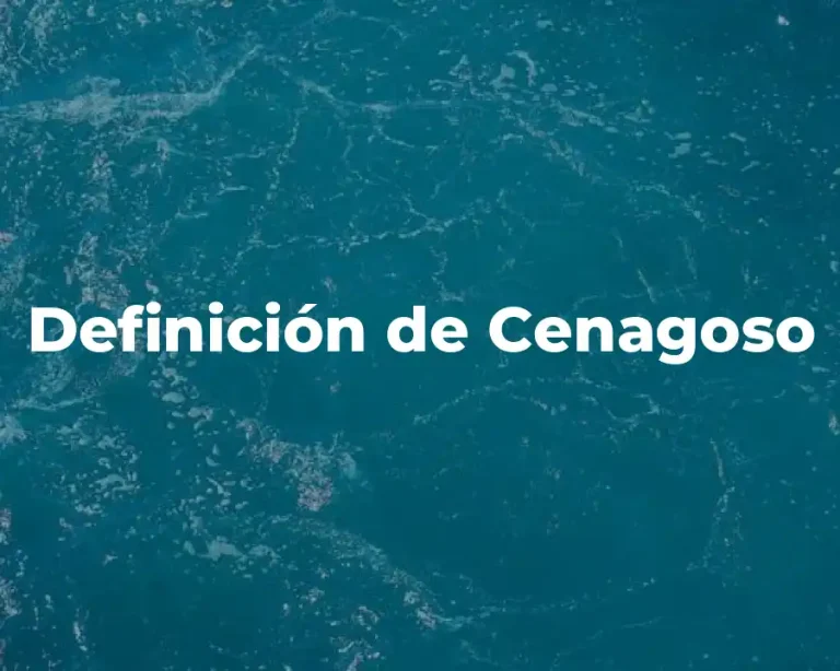 Definición de Cenagoso