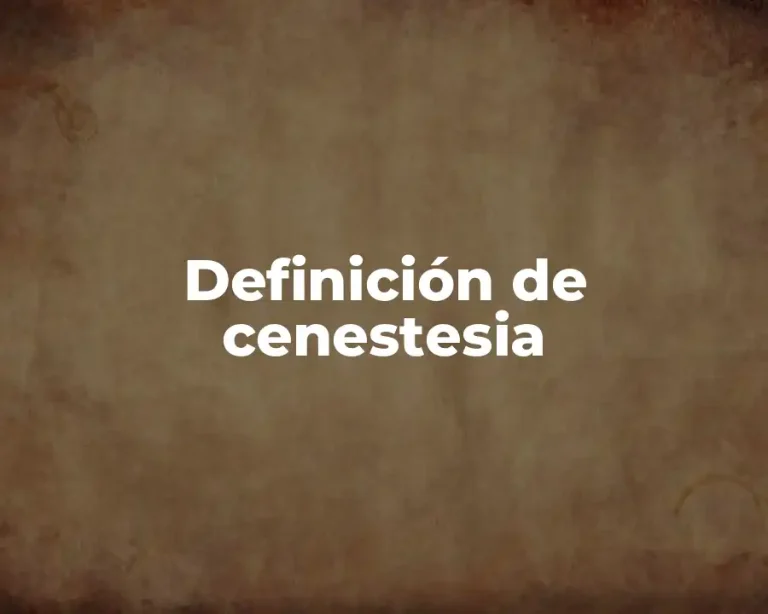 Definición de cenestesia