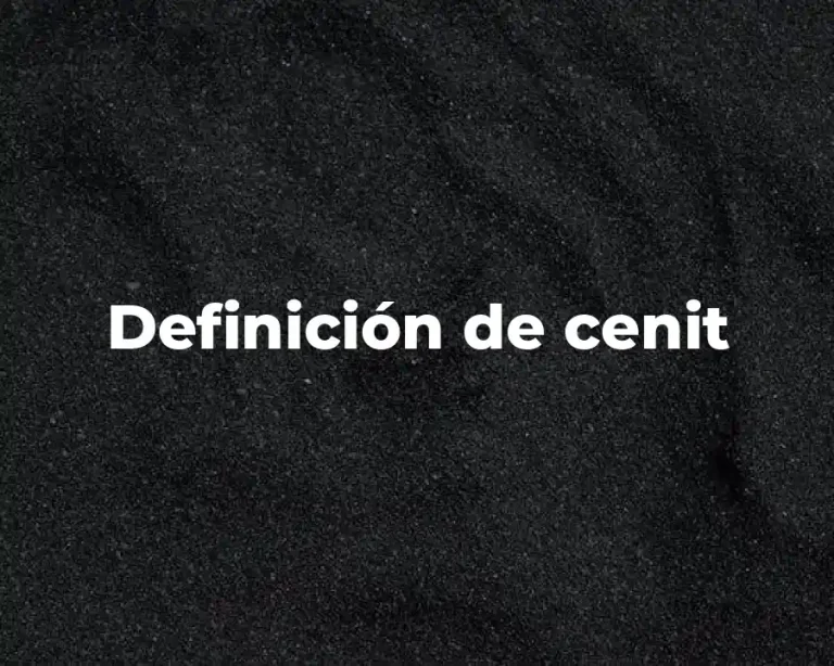 Definición de cenit