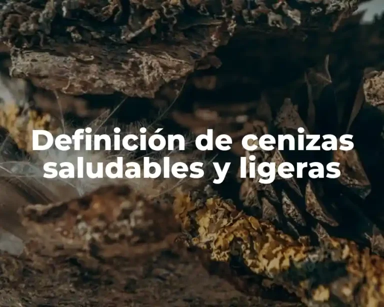 Definición de cenizas saludables y ligeras