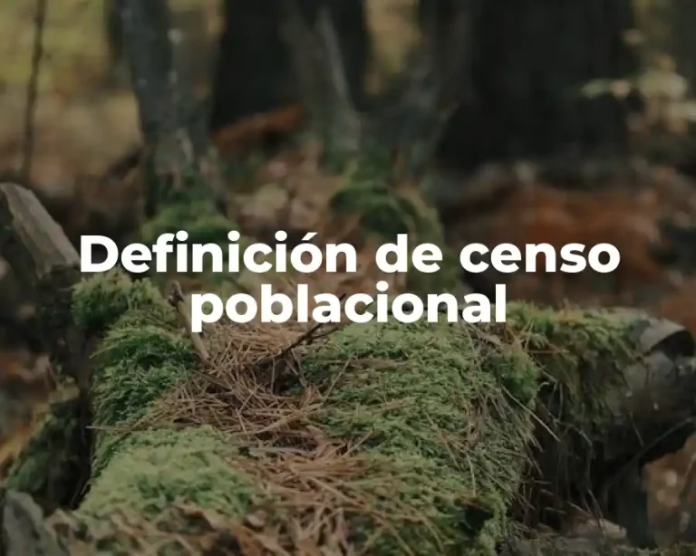 Definición de censo poblacional
