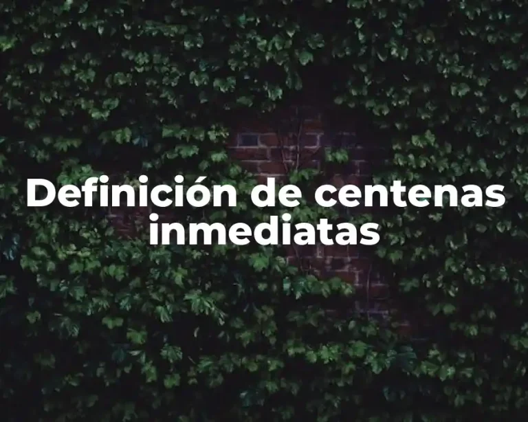 Definición de centenas inmediatas
