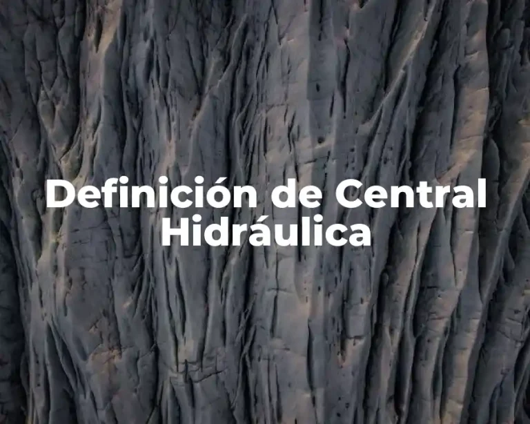 Definición de Central Hidráulica