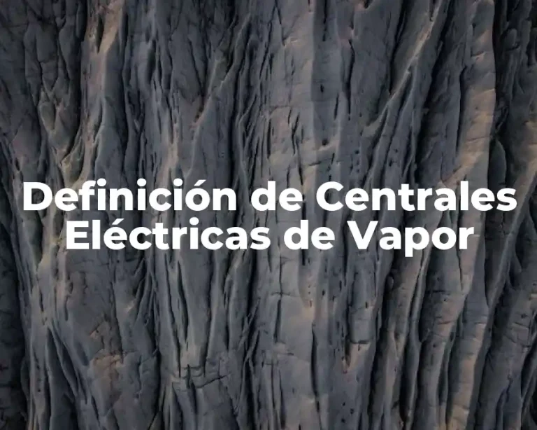 Definición de Centrales Eléctricas de Vapor