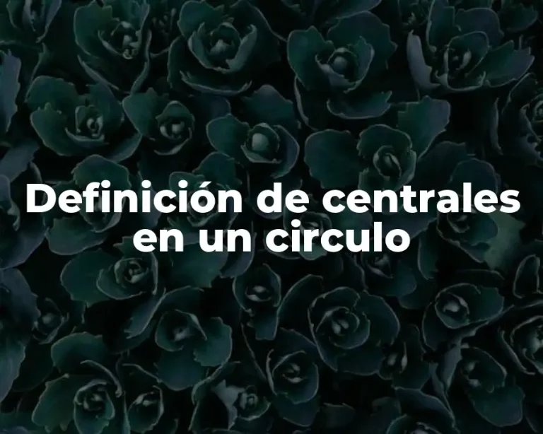 Definición de centrales en un circulo