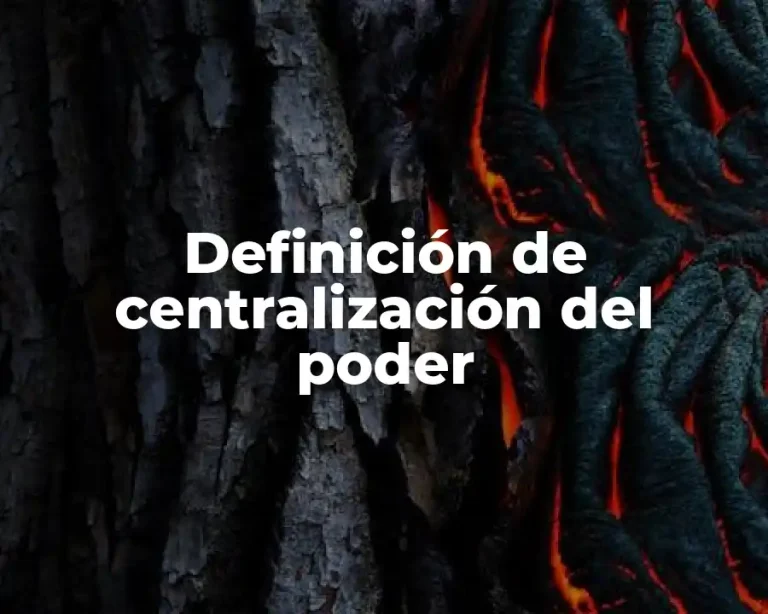 Definición de centralización del poder