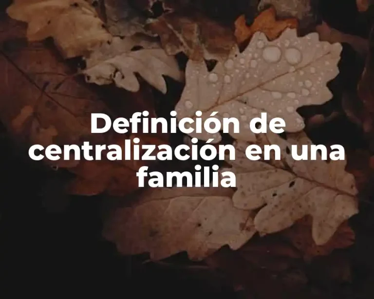 Definición de centralización en una familia