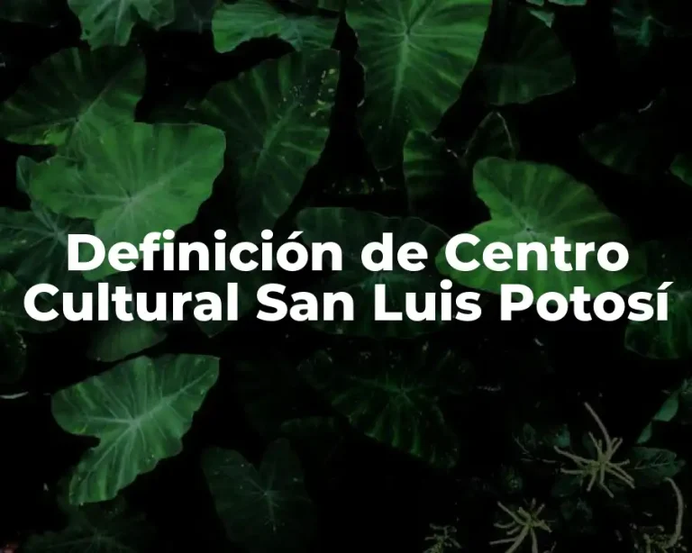 Definición de Centro Cultural San Luis Potosí
