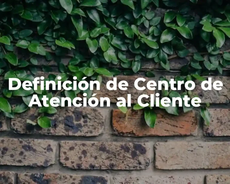 Definición de Centro de Atención al Cliente