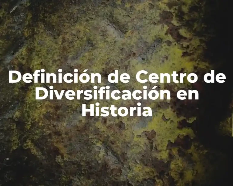Definición de Centro de Diversificación en Historia