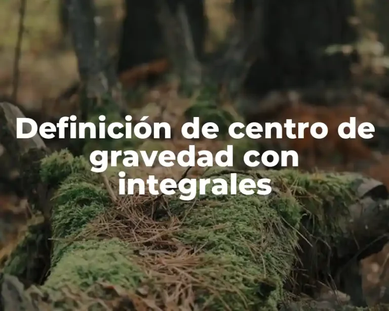 Definición de centro de gravedad con integrales