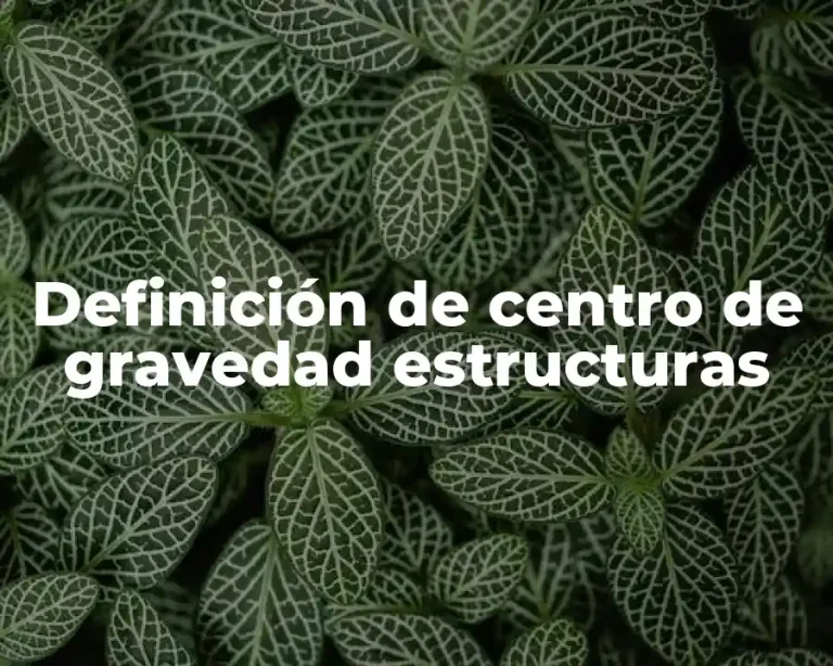 Definición de centro de gravedad estructuras