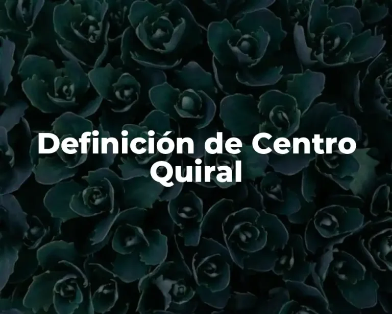 Definición de Centro Quiral