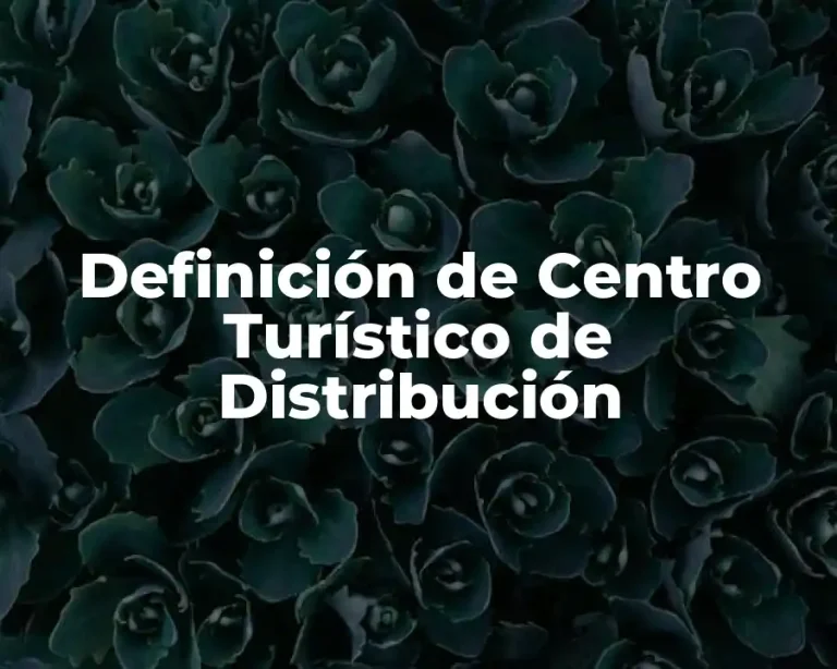 Definición de Centro Turístico de Distribución