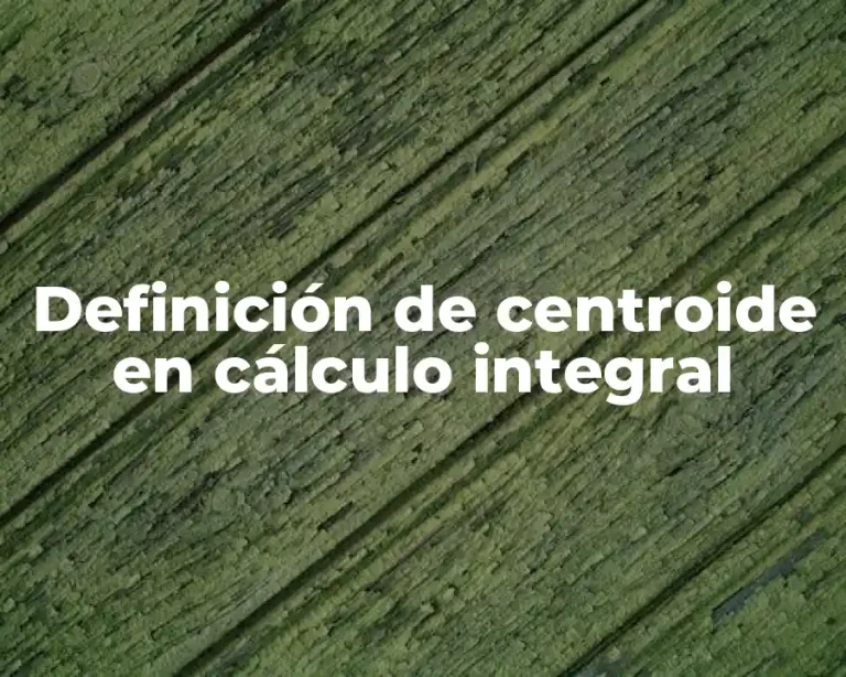 Definición de centroide en cálculo integral